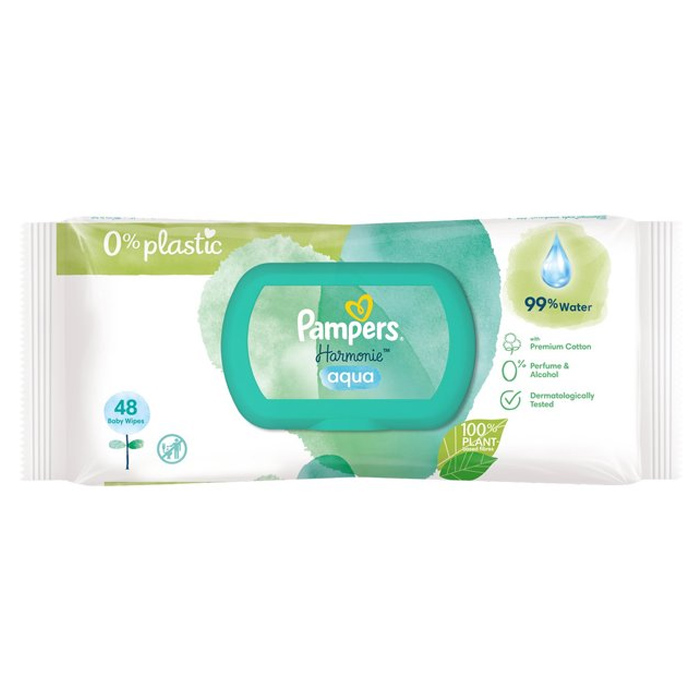 دستمال مرطوب 48 عددی درب دار 99% آب پمپرز Pampers