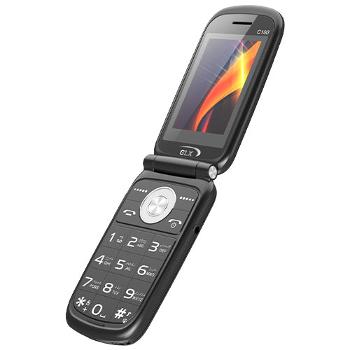 گوشی موبایل جی ال ایکس C100 تاشو دو سیم کارت با کلید SOS و باتری 1200 میلیآمپر