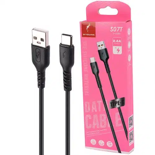 کابل تایپ سی فست شارژ 2.4 آمپر اسکای دلفین S07T طول 1 متر
