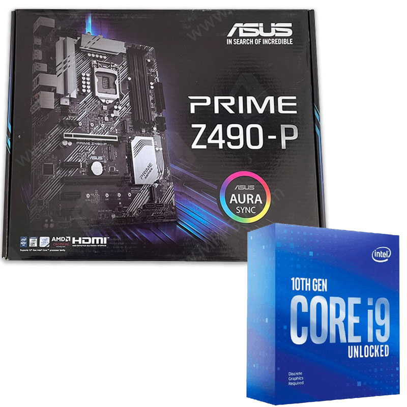 مادربرد کارکرده Asus Z490P+CPU i9 10900KF