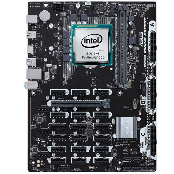 باندل کارکرده Asus B250 Mining Expert+CPU G4560 — تصویر ۲