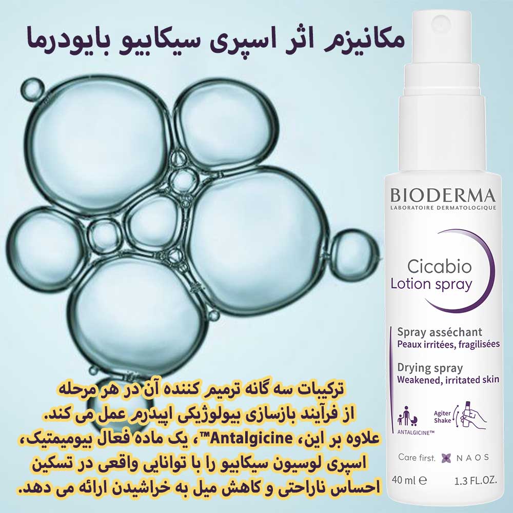 اسپری لوسیون سیکابیو مات کننده بایودرما — تصویر ۵