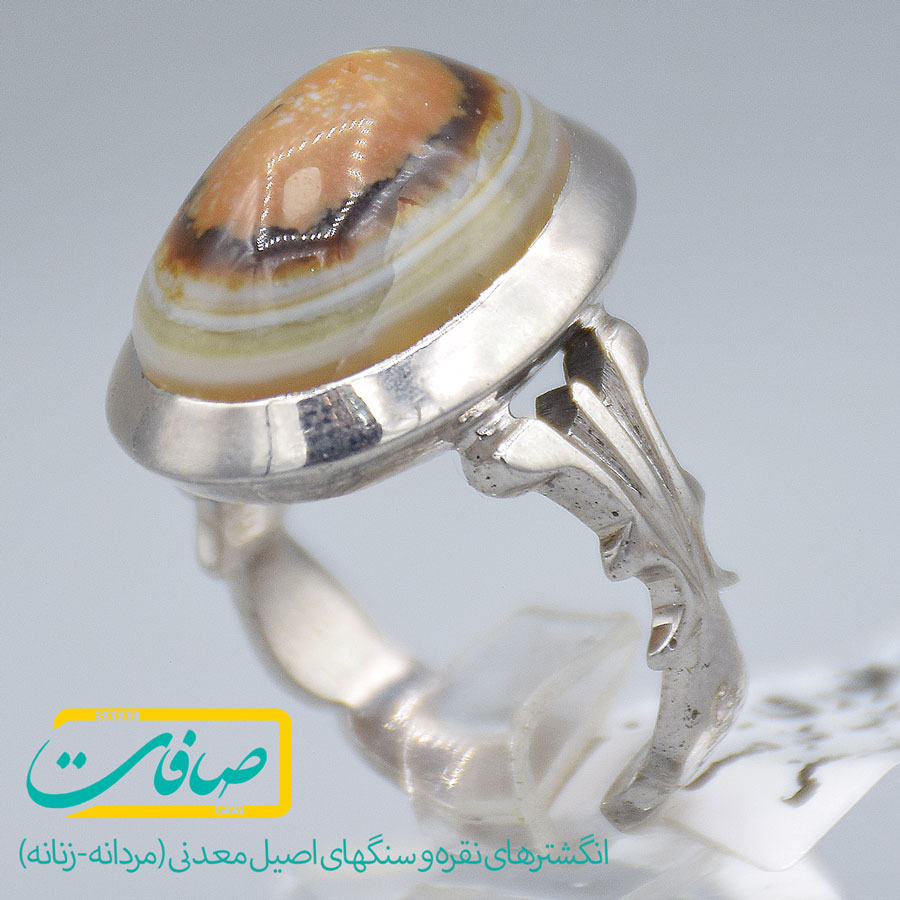 انگشتر عقیق باباقوری یمنی مردانه «کد 3168»
