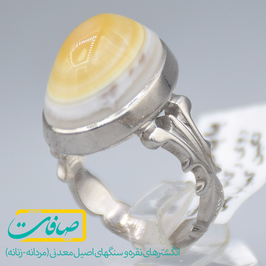 انگشتر عقیق باباقوری یمنی مردانه «کد 3161»