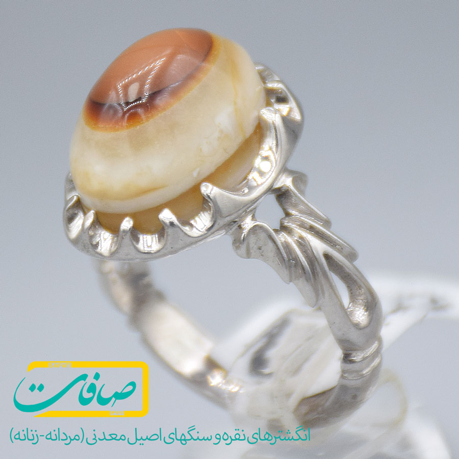 انگشتر عقیق باباقوری یمنی مردانه «کد 3159»