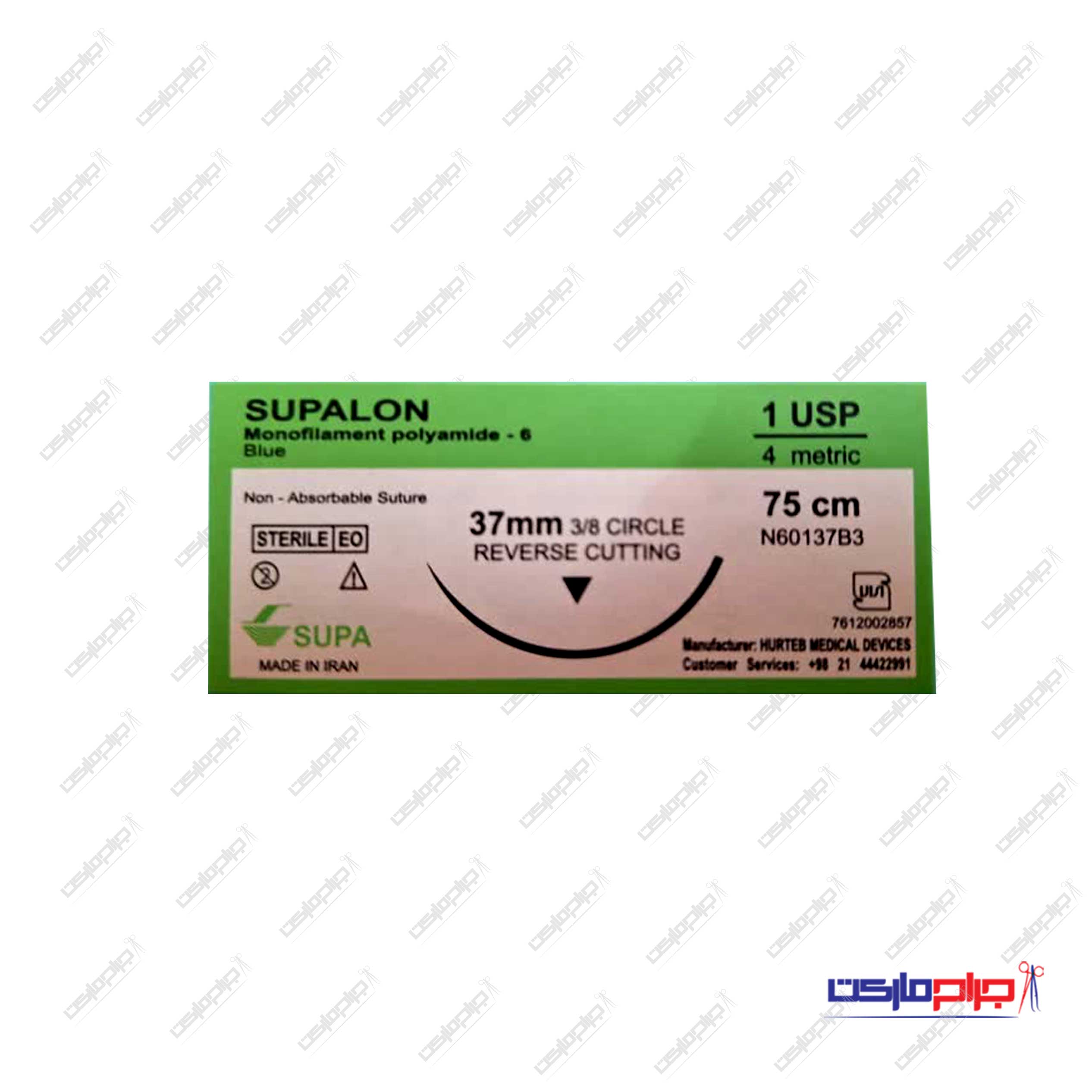 نخ بخیه نایلون 1 ریورس کات 37