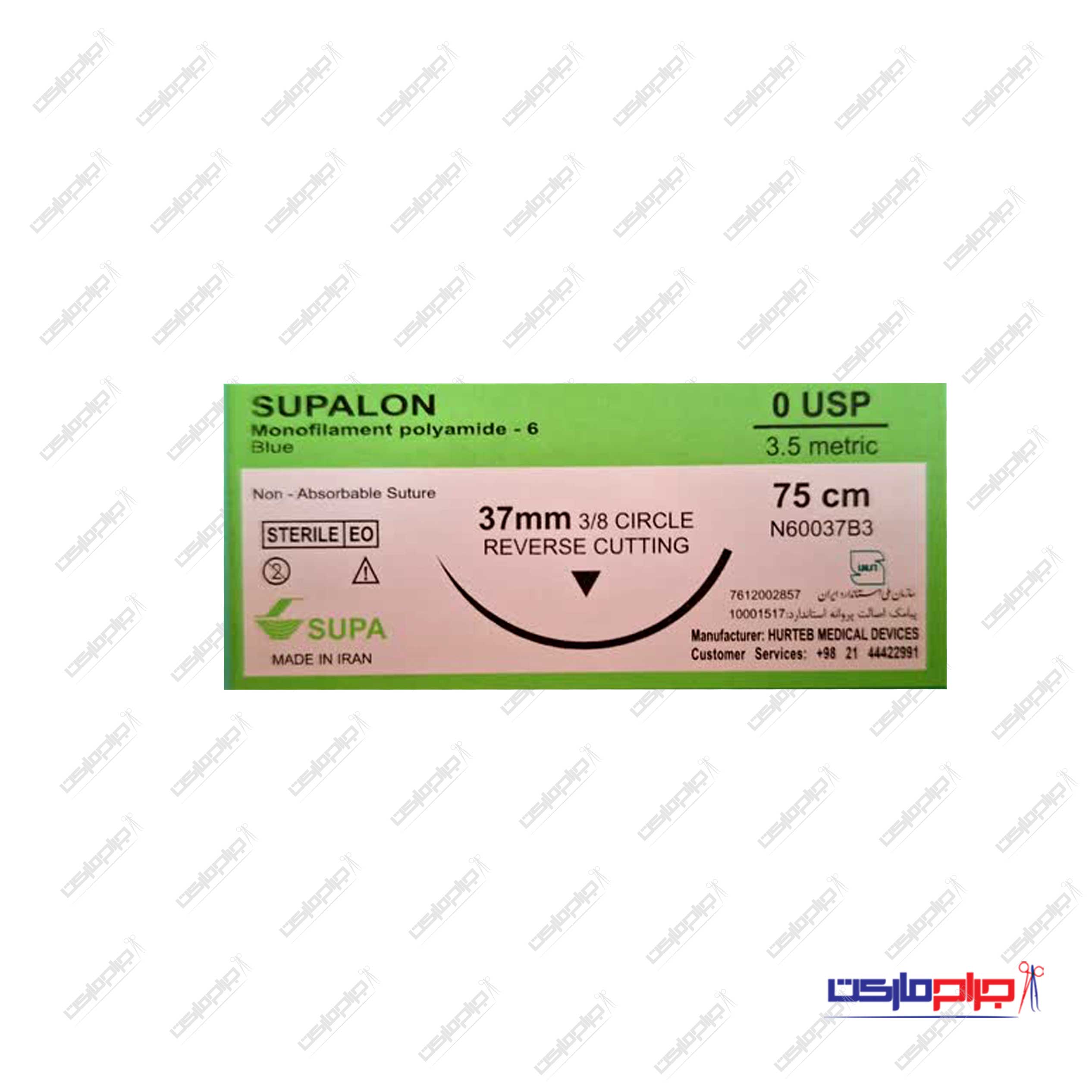 نخ بخیه نایلون 0 ریورس کات 37