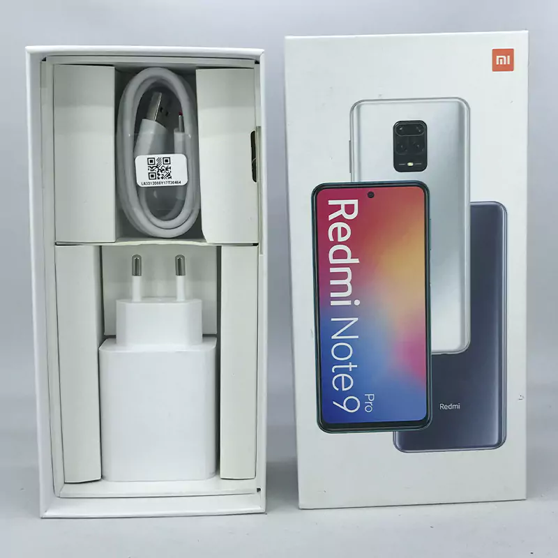 شارژر دیواری توربو شارژ Xiaomi Redmi Note 9 Pro 3A 33W + کابل تایپ سی و جعبه گوشی