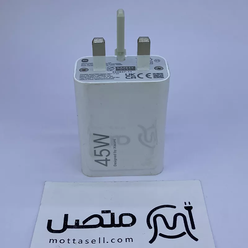 کله شارژر سه پین اصلی سرکارتنی 45 وات توربو شارژ MDY-17-EG شیائومی