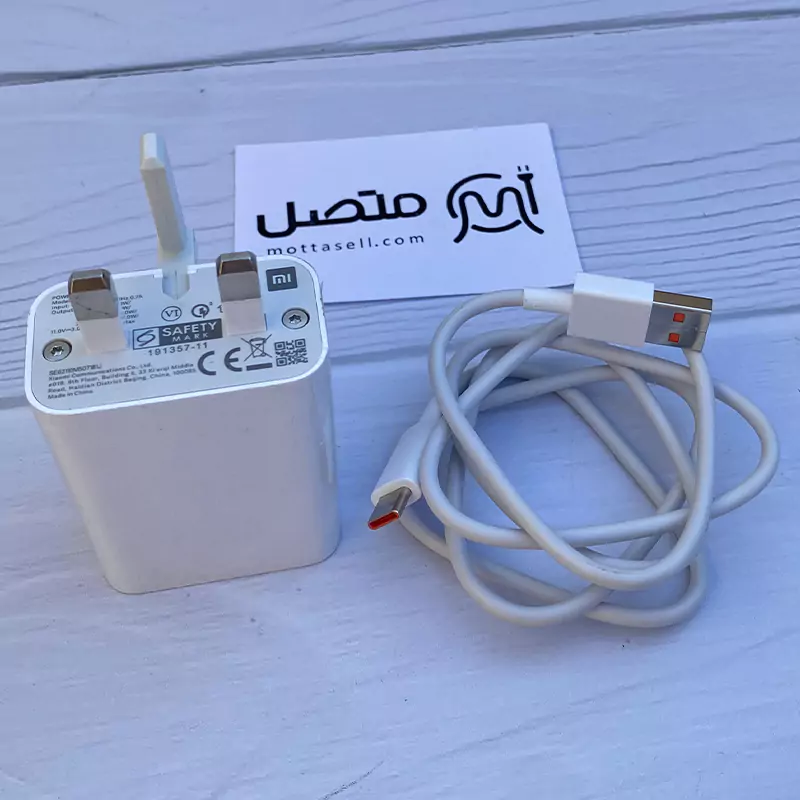 شارژر اصلی سرکارتنی 33 وات MDY-11-EY سه پین شیائومی همراه با کابل تایپ سی