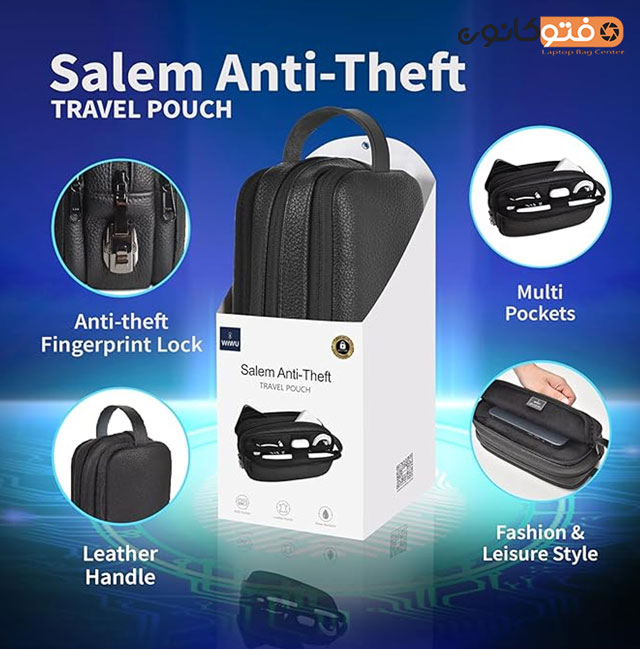کیف لوازم جانبی ویوو WIWU Salem Anti-theft Travel Pouch — تصویر ۴
