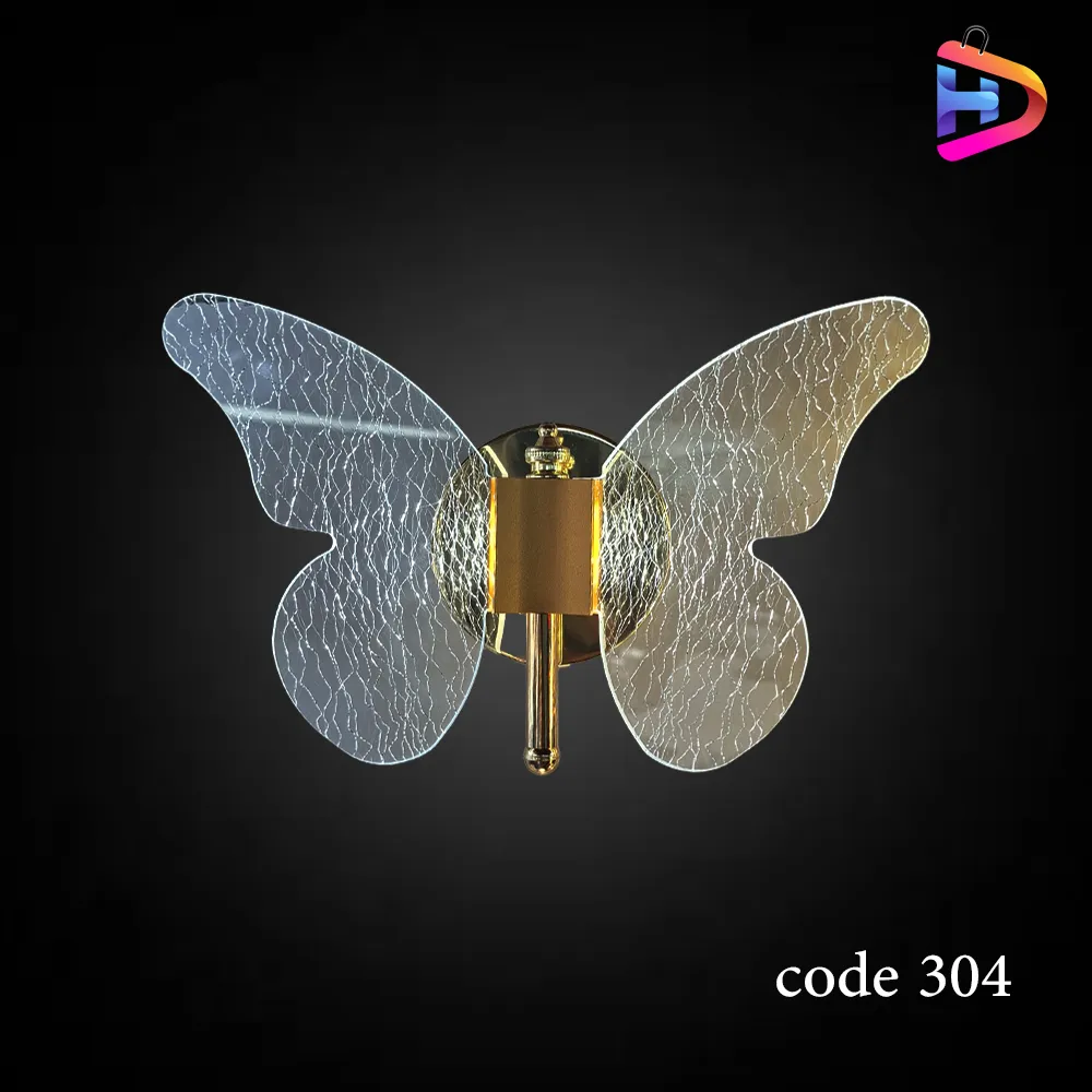 چراغ دیواری سه رنگ مدل کریستالی کد 304