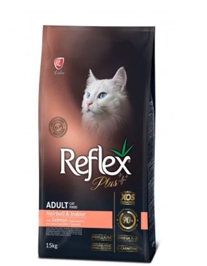 غذای خشک گربه بالغ رفلکس پلاس هیربال با طعم سالمون 1/5 کیلوگرم | Reflex Plus Adult Cat Food Hairball 1/5kg