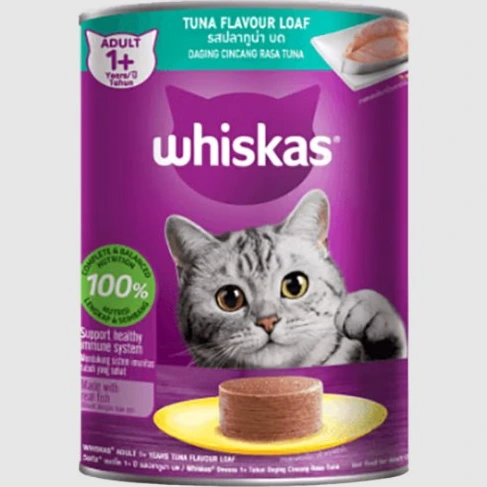 کنسرو غذای گربه ویسکاس با طعم ماهی تن وزن 400 گرم | Whiskas Canned Cat Food With Tuna Loaf