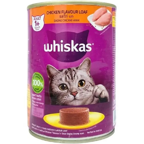 کنسرو گربه بالغ برند ویسکاس پته طعم مرغ 400 گرمی