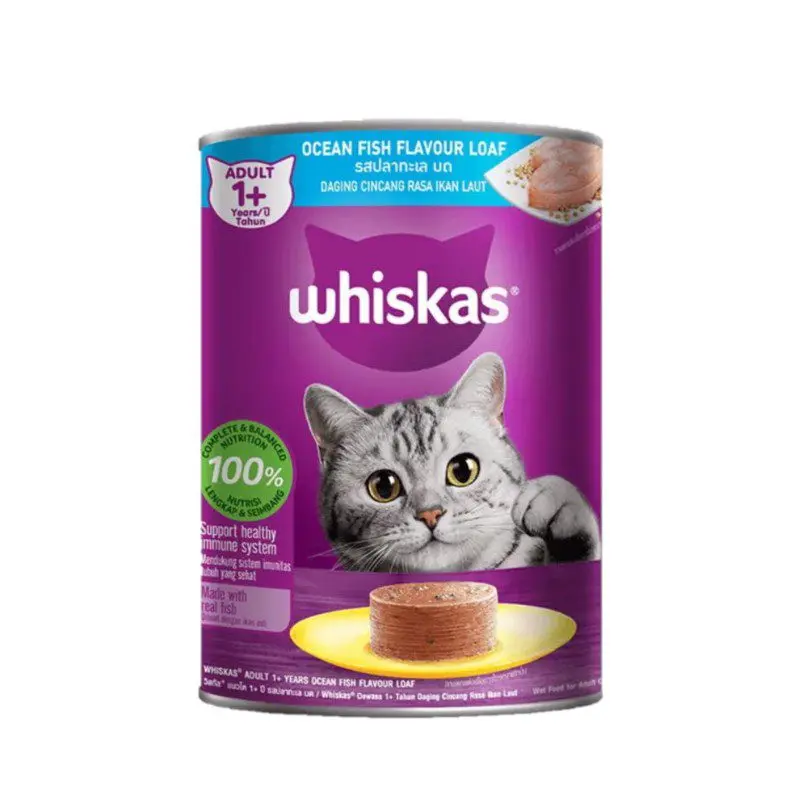 کنسرو گربه ویسکاس پته ای طعم ماهی اقیانوسی 400 گرم | Whiskas pate ocean fish for cats 400g