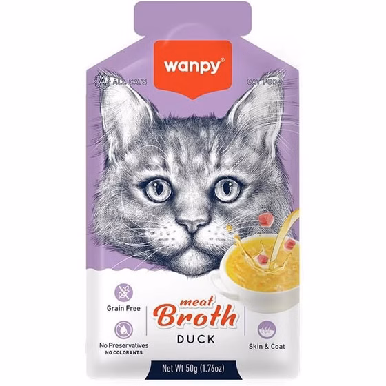 سوپ گربه ونپی با طعم اردک 50 گرم | Wanpy soup Duck 50g