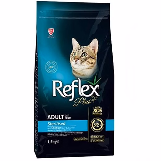 غذای خشک گربه عقیم شده رفلکس پلاس با طعم ماهی سالمون وزن 8 کیلوگرم | Reflex plus adult cat sterilised with salmon 8kg — تصویر ۲