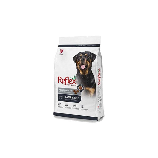 غذای خشک سگ بالغ رفلکس طعم بره و برنج 15 کیلوگرم (روت) | Reflex adult dog dry food lamb and rice 15kg
