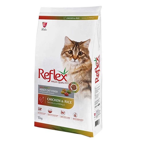 غذای خشک گربه بالغ رفلکس مولتی کالر وزن 15 کیلوگرم (اصلی ترکیه) | Reflex Adult Cat Food 15 Kg