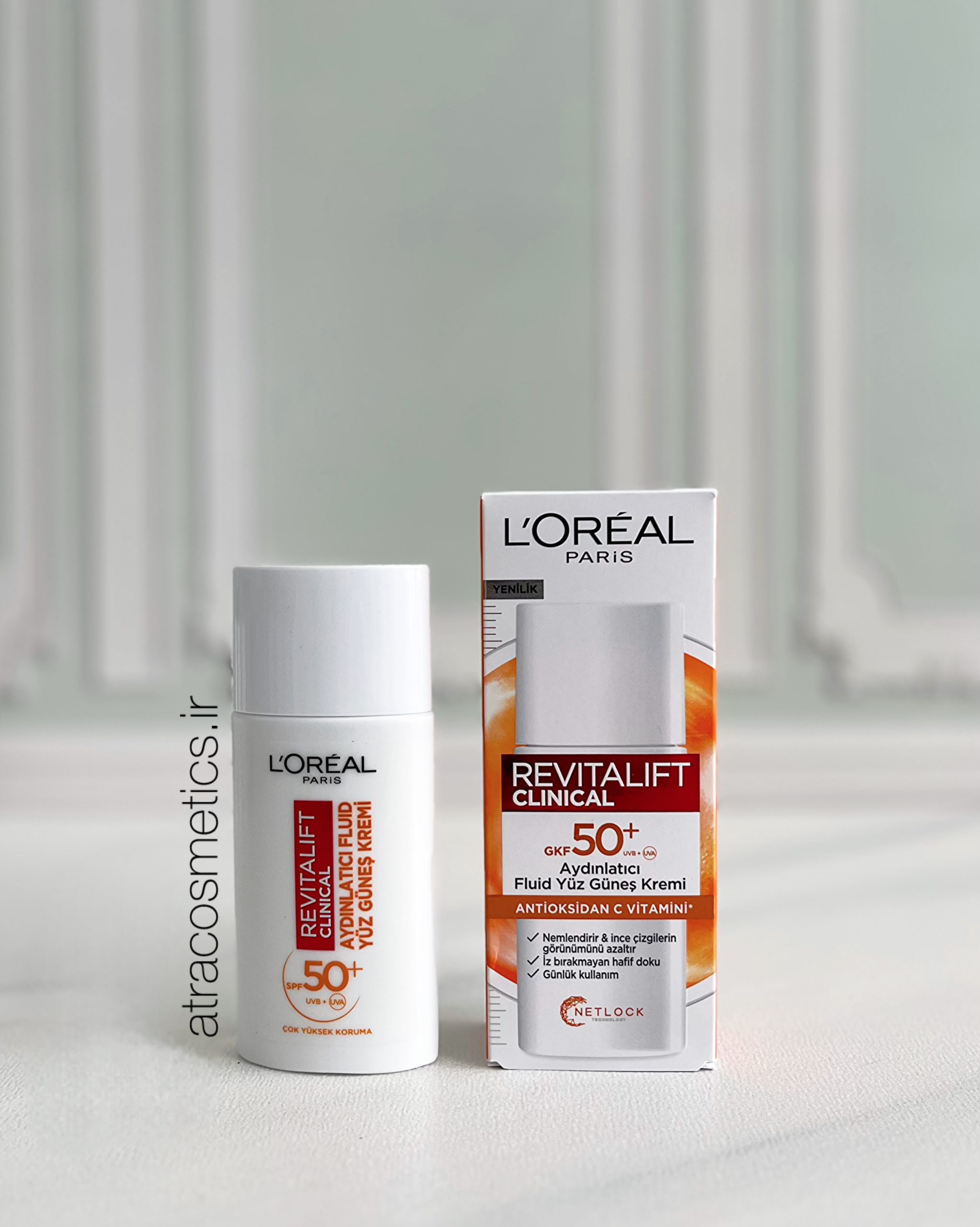 ضدآفتاب فلوئیدی لورال مدل رویتالیفت کلینیکال SPF 50+