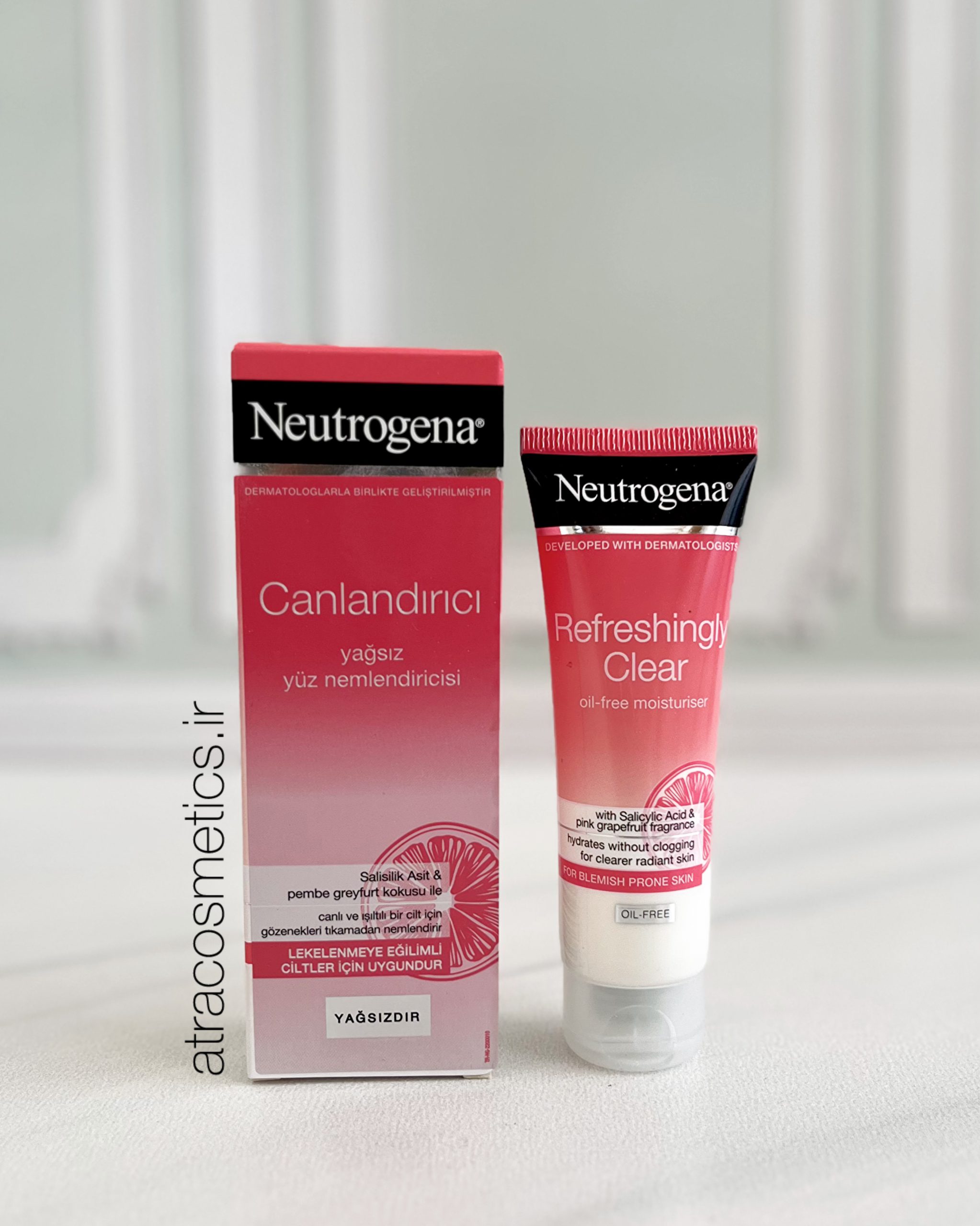 کرم مرطوب‌کننده‌ی و ضد آکنه گریپ‌فروت نوتروژینا Neutrogena Oil-Free Acne Moisturizer Pink Grapefruit — تصویر ۲