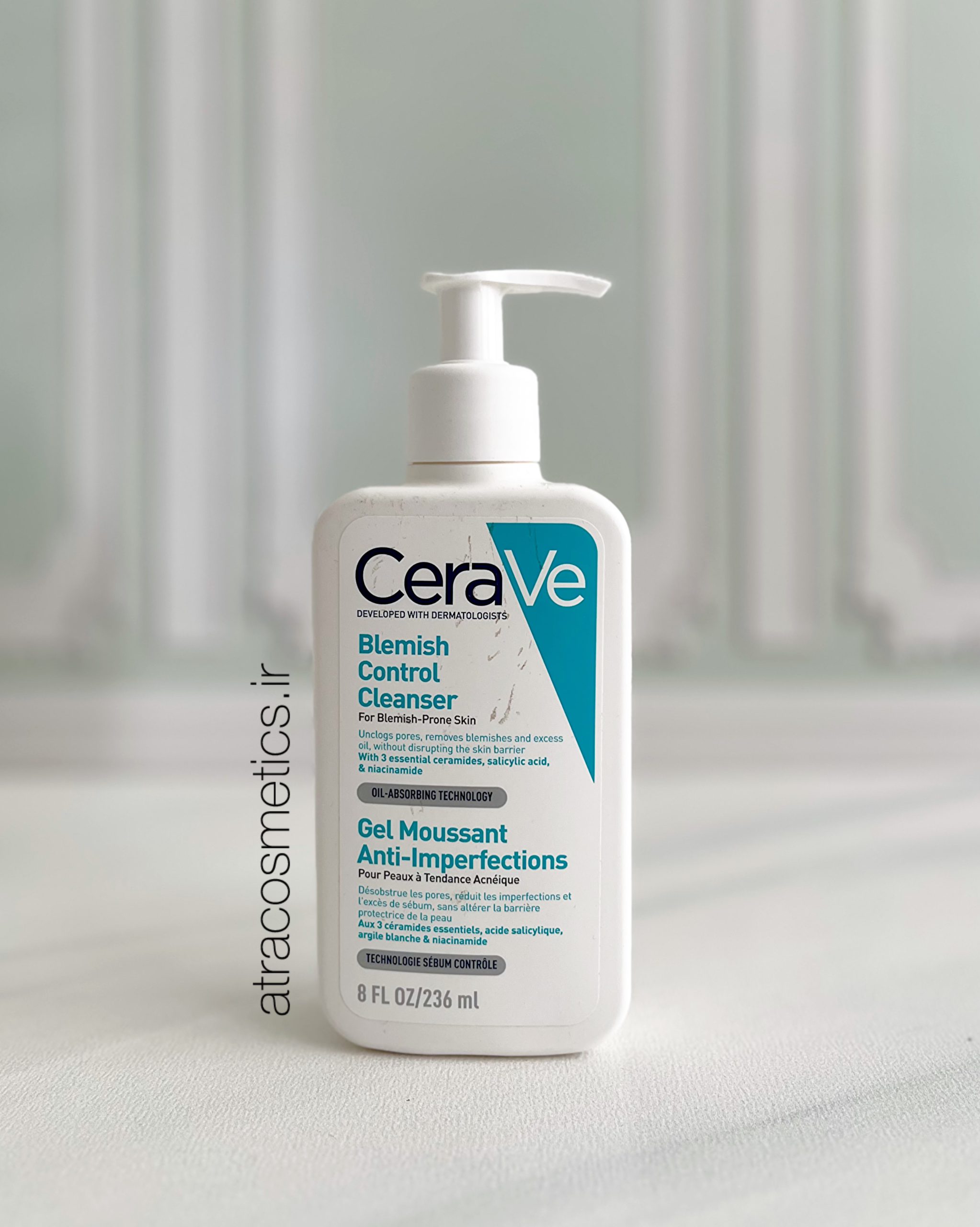 ژل شستشو سراوی مناسب پوست چرب،ضد لک +ضد جوش CeraVe Blemish Control Cleanser