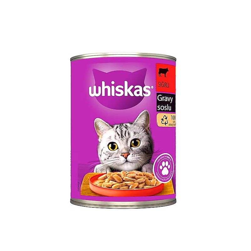 کنسرو گربه ویسکاس با طعم گوساله 400 گرم | Whiskas Cat With Beef 400g
