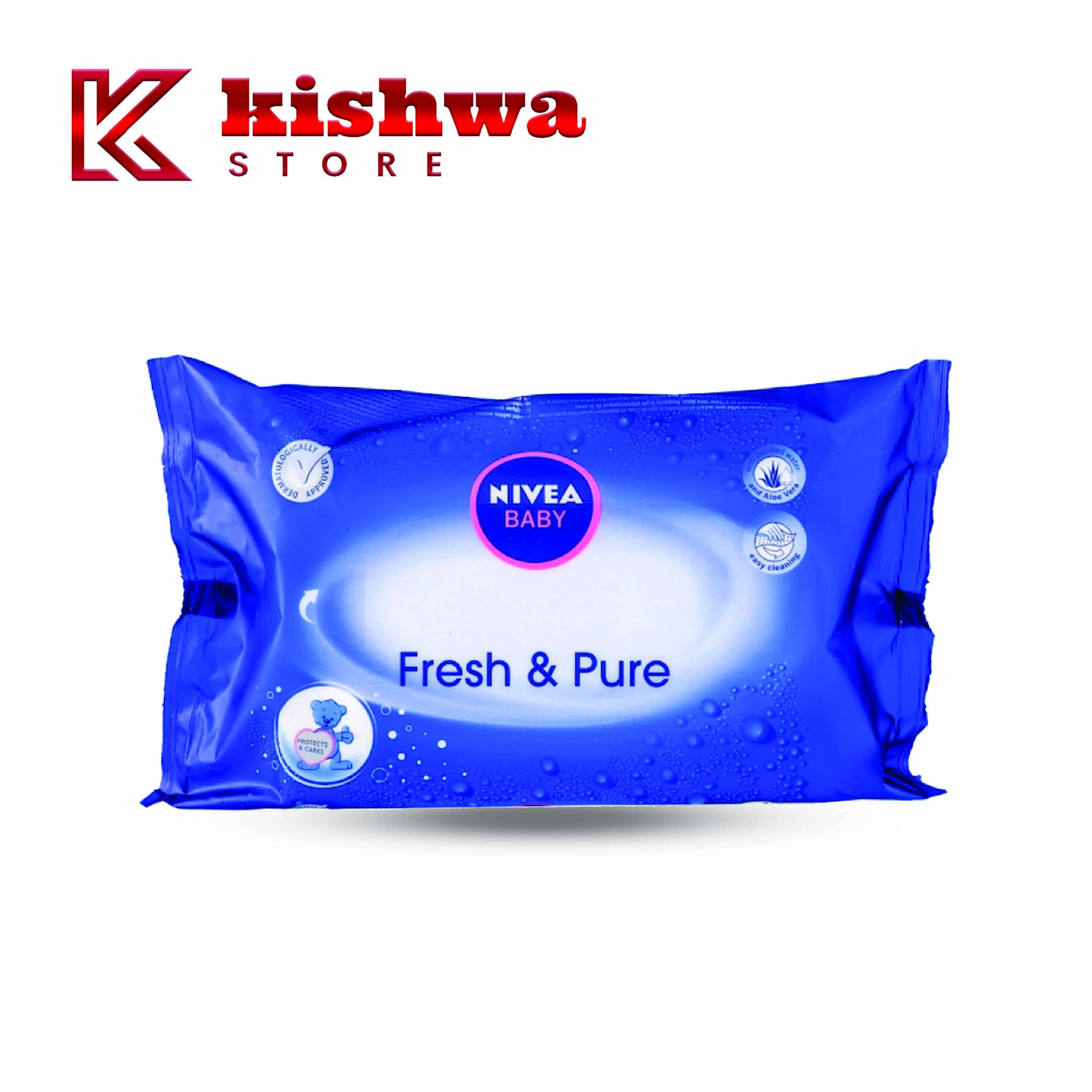دستمال مرطوب کودک نیوآ مدل Fresh & Pure | پاکسازی ملایم برای پوست حساس نوزادان