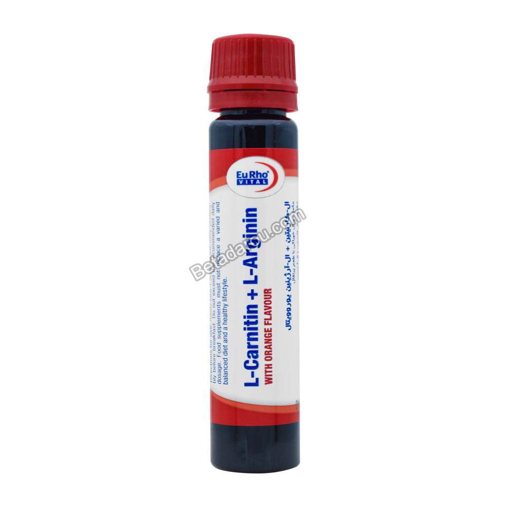 ویال خوراکی ال-کارنیتین و ال-آرژینین یوروویتال 6 عددی