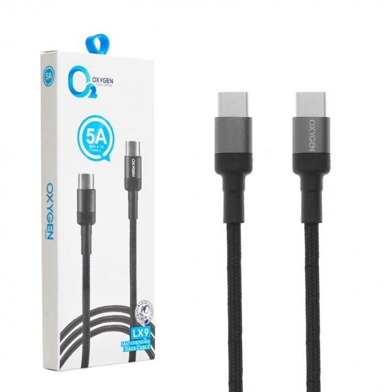 کابل تایپ c به تایپ c اکسیژن مدل LX9 — تصویر ۲