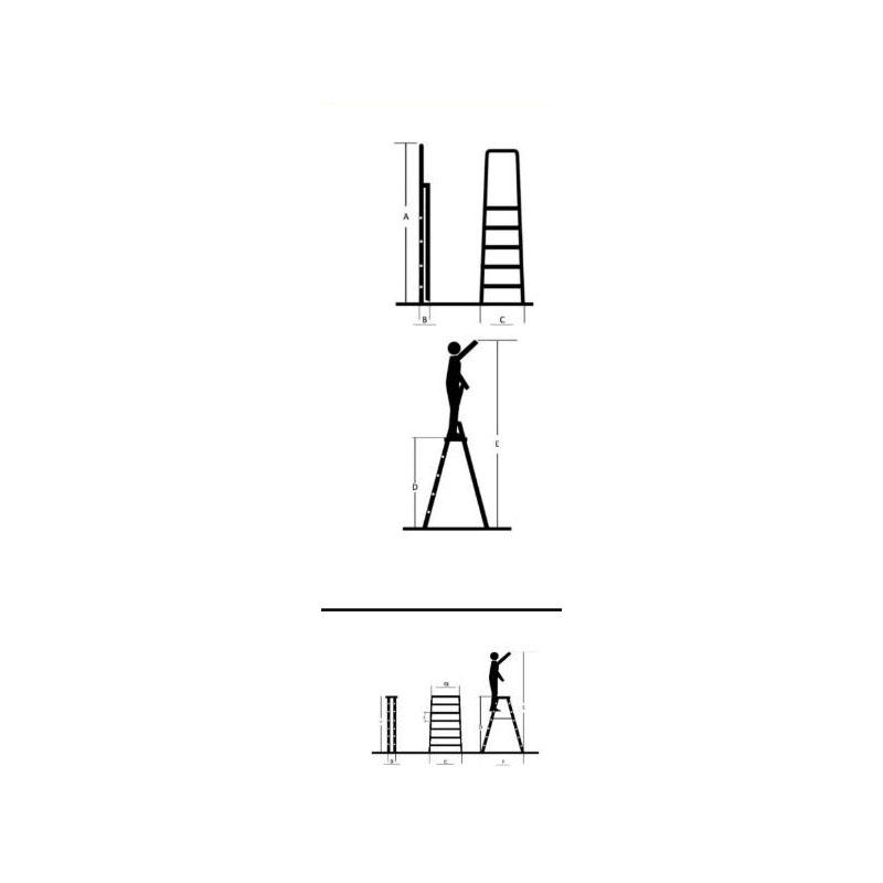 نردبان 4 پله آلوم پارس پله مدل الوند خانگی — تصویر ۳