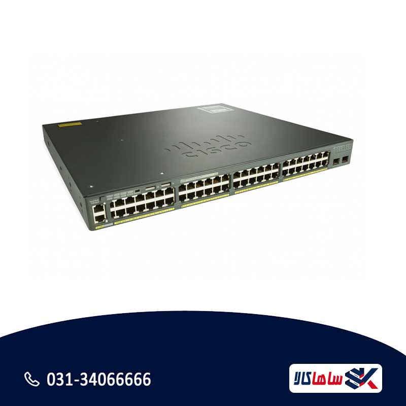 سوئیچ سیسکو Catalyst WS-C2960X-48LPD-L 48 پورت PoE+ استوک — تصویر ۲