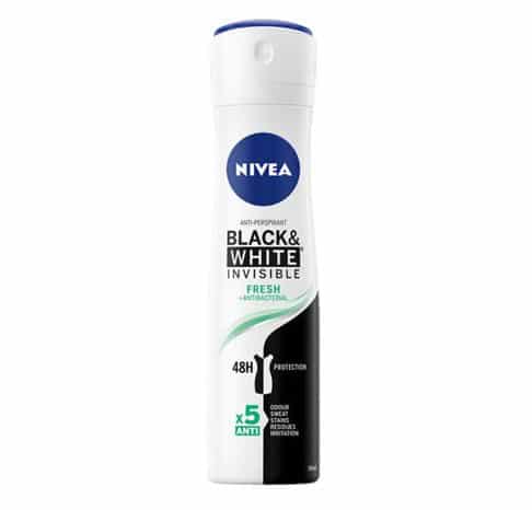 اسپری ضد تعریق نیوا Nivea زنانه مدل Black White Invisible Fresh حجم 150 میل