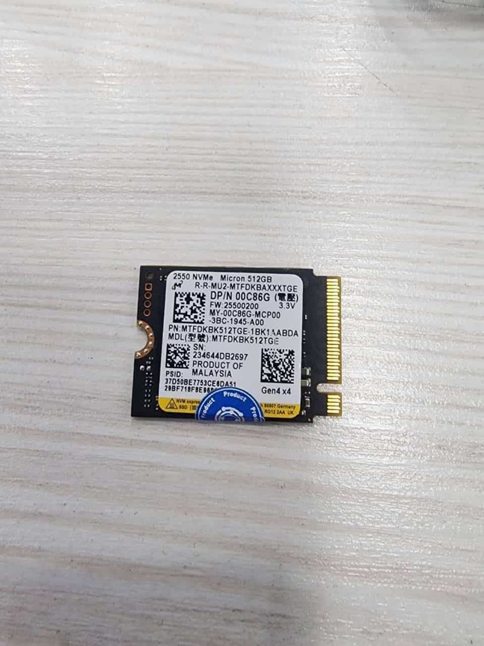 هارد Micron Technology SSD 512GB M.2 2230