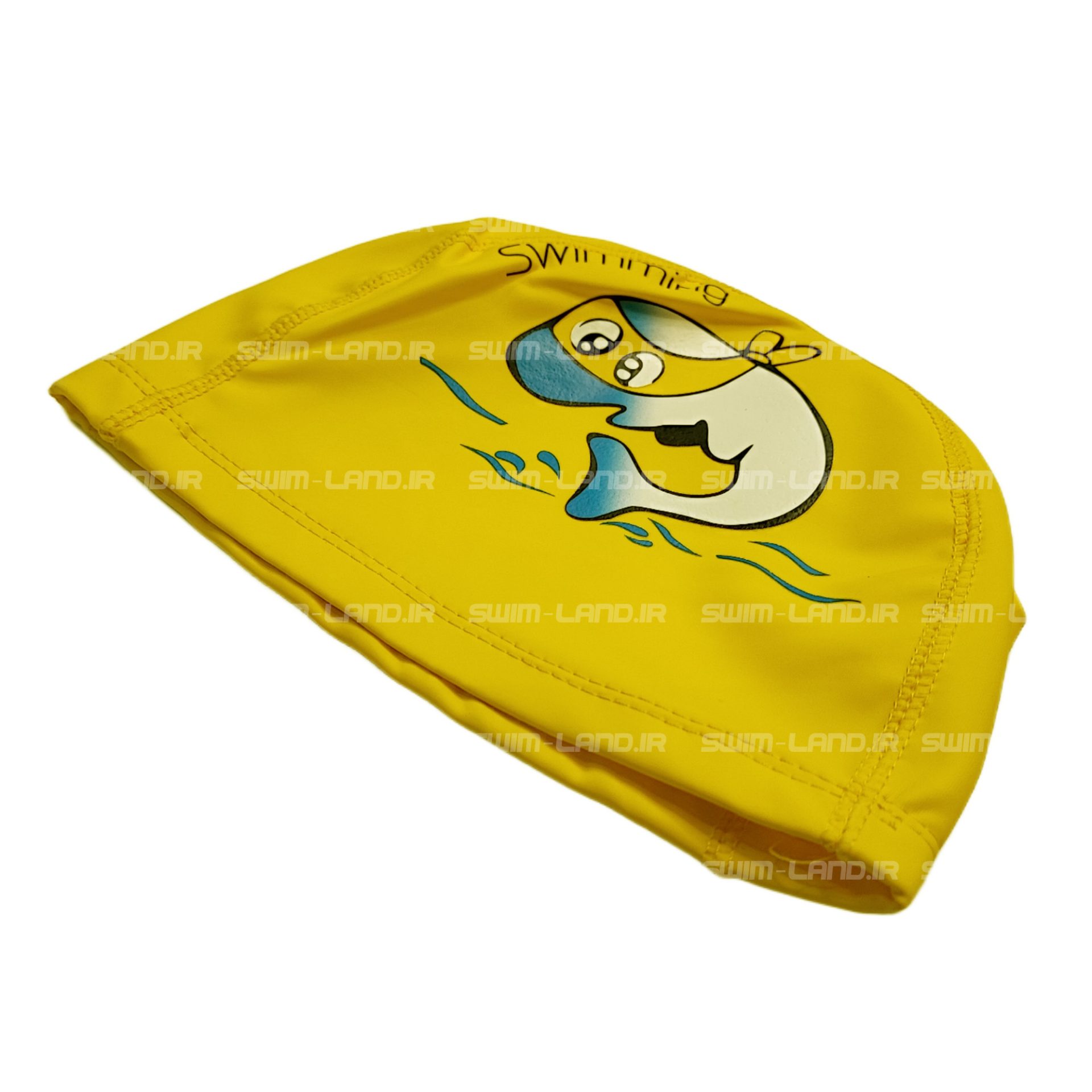 کلاه شنا بچه گانه پارچه ای زرد – کد swp-4 — تصویر ۲