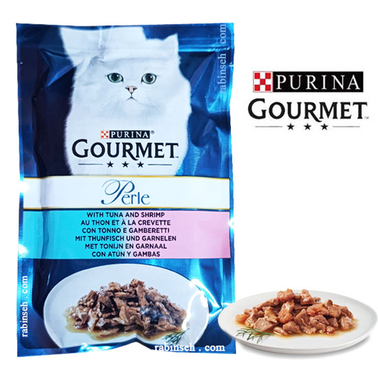 پوچ گورمت گربه تن و میگو در سس گروی – 85 گرم