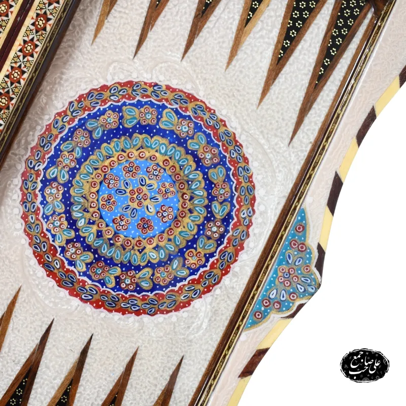 تخته نرد دالبر طرح تمام تذهیب کد160 — تصویر ۶