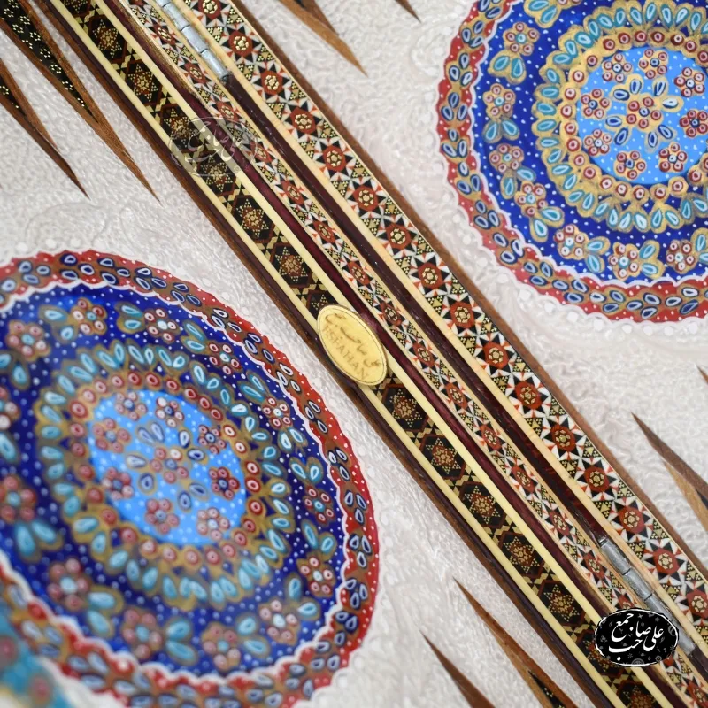 تخته نرد دالبر طرح تمام تذهیب کد160 — تصویر ۴