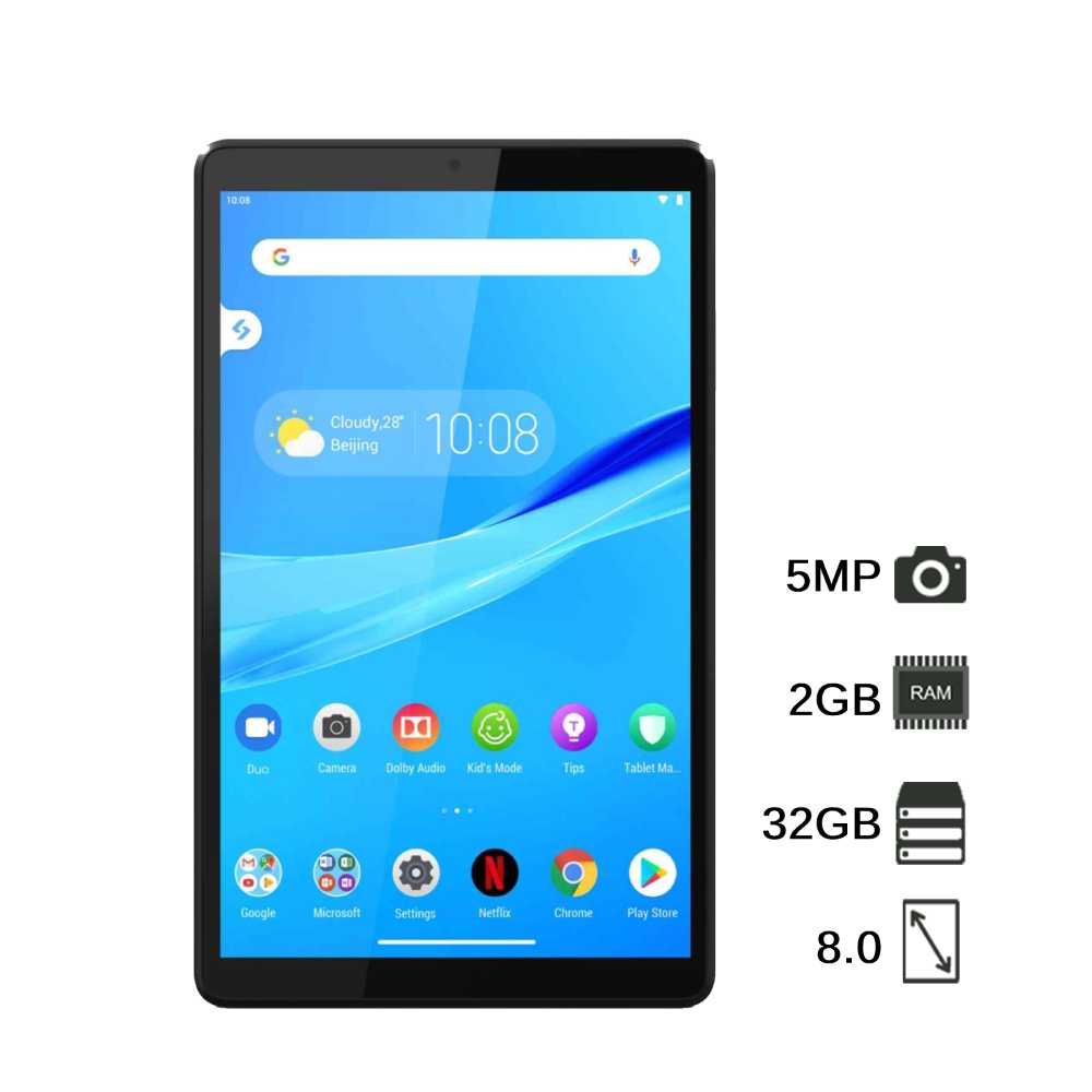 تبلت لنوو مدل LTE TAB M8 (HD)8505X ظرفیت 32 گیگابایت/گارانتی 18 ماهه مدیا پردازش