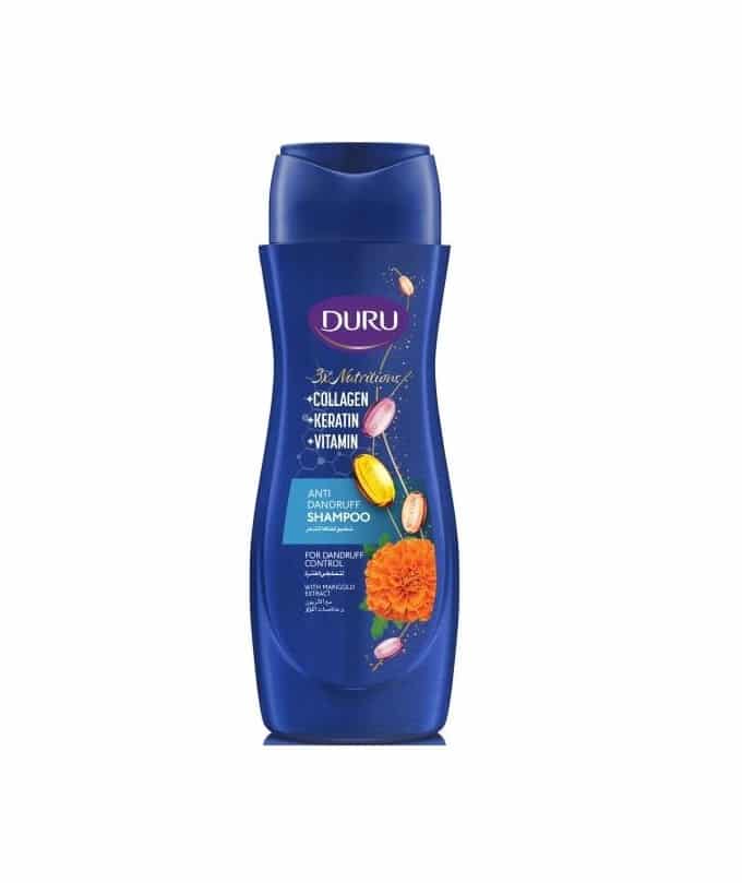 شامپو ضد شوره دورو DURU حاوی عصاره گل همیشه بهار کلاژن کراتین و ویتامین حجم 600 میل