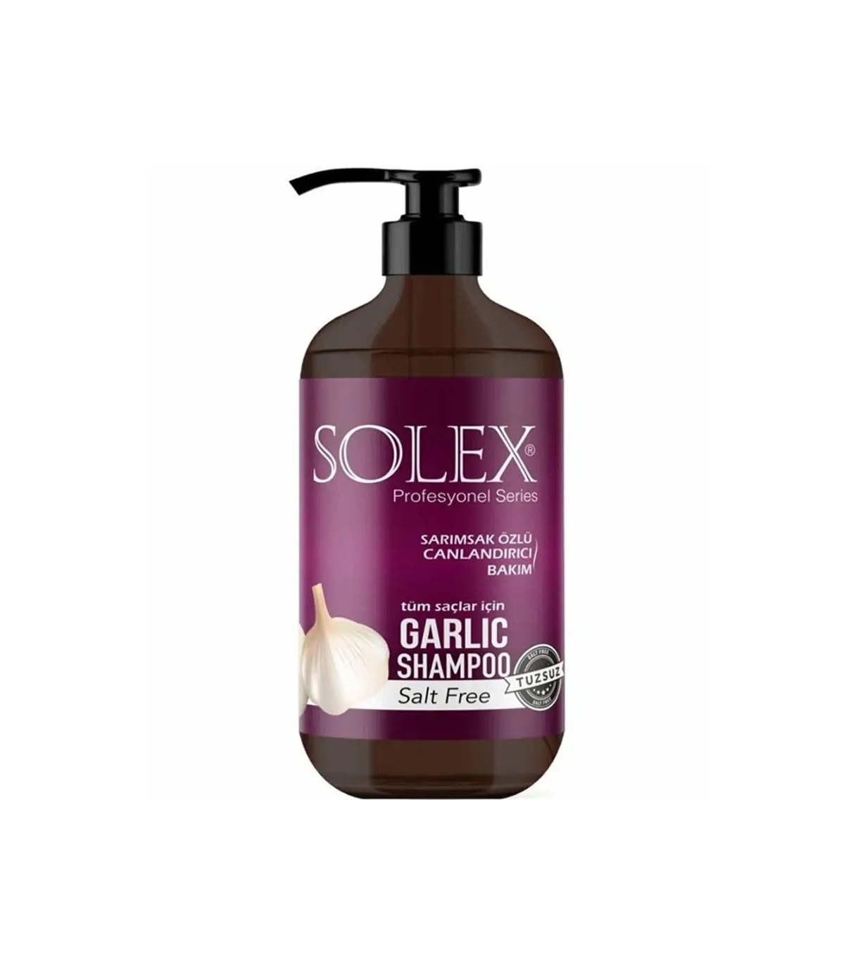شامپو سولکس SOLEX حاوی عصاره سیر برای تقویت ساختار مو بدون نمک حجم 1000 میل