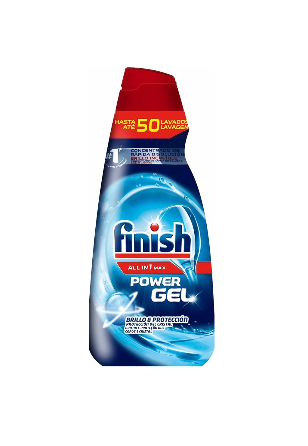 ژل ماشین ظرف شویی فینیش FINISH سری POWER GEL بارایحه BRILLO &amp;PRPTECCION حجم 1 لیتر