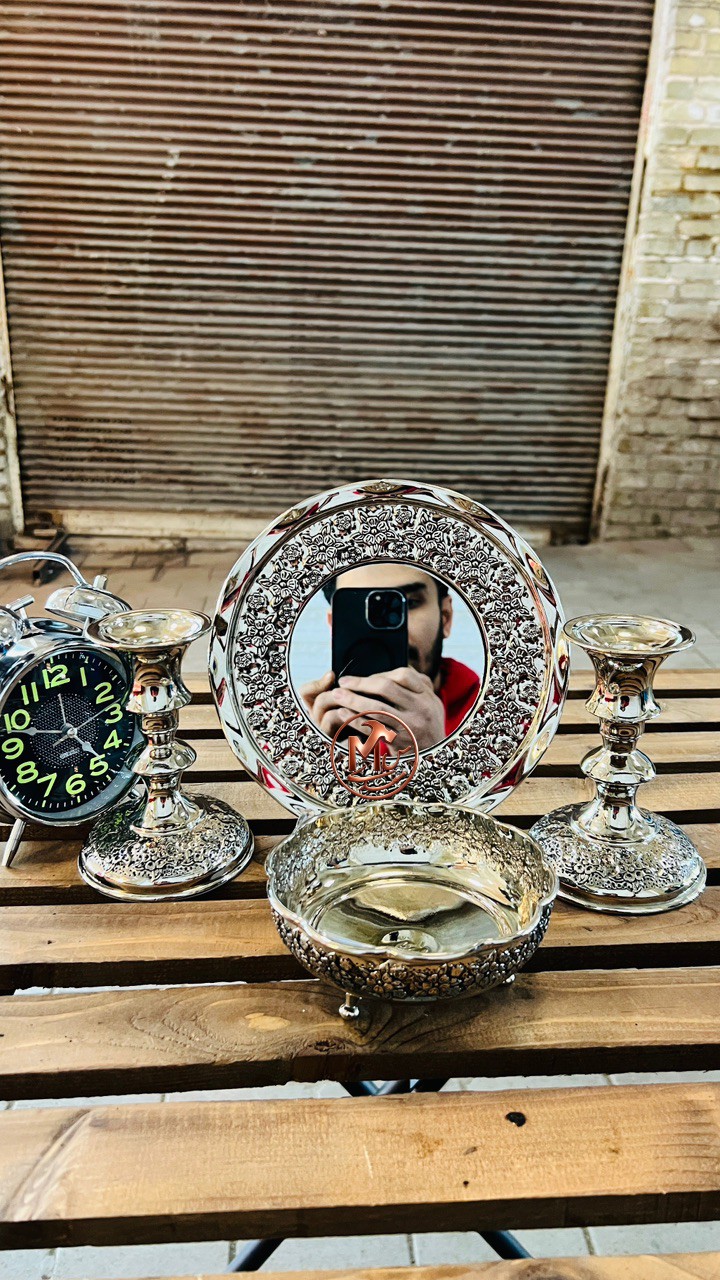 اینه شعمدان مسی کروم گلبرگ — تصویر ۳