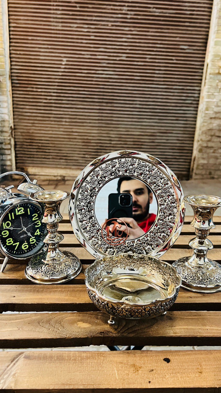 اینه شعمدان مسی کروم گلبرگ — تصویر ۲
