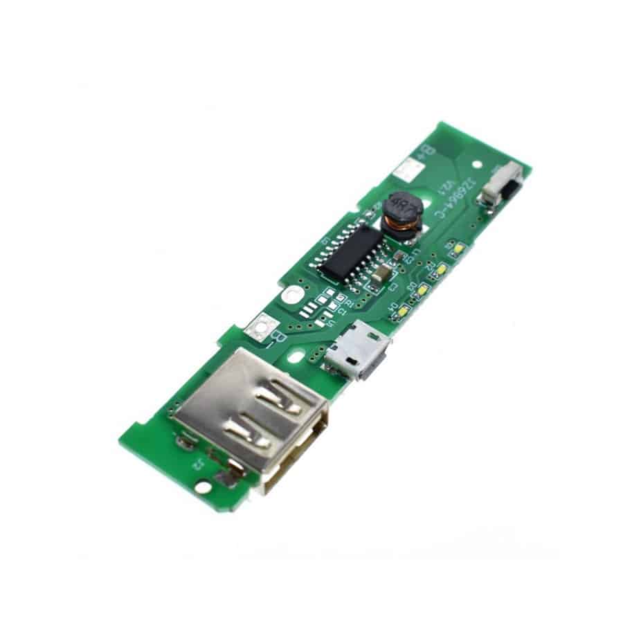 ماژول ساخت پاوربانک دارای خروجی 5V 1A USB مناسب برای کیس های XiaoMi
