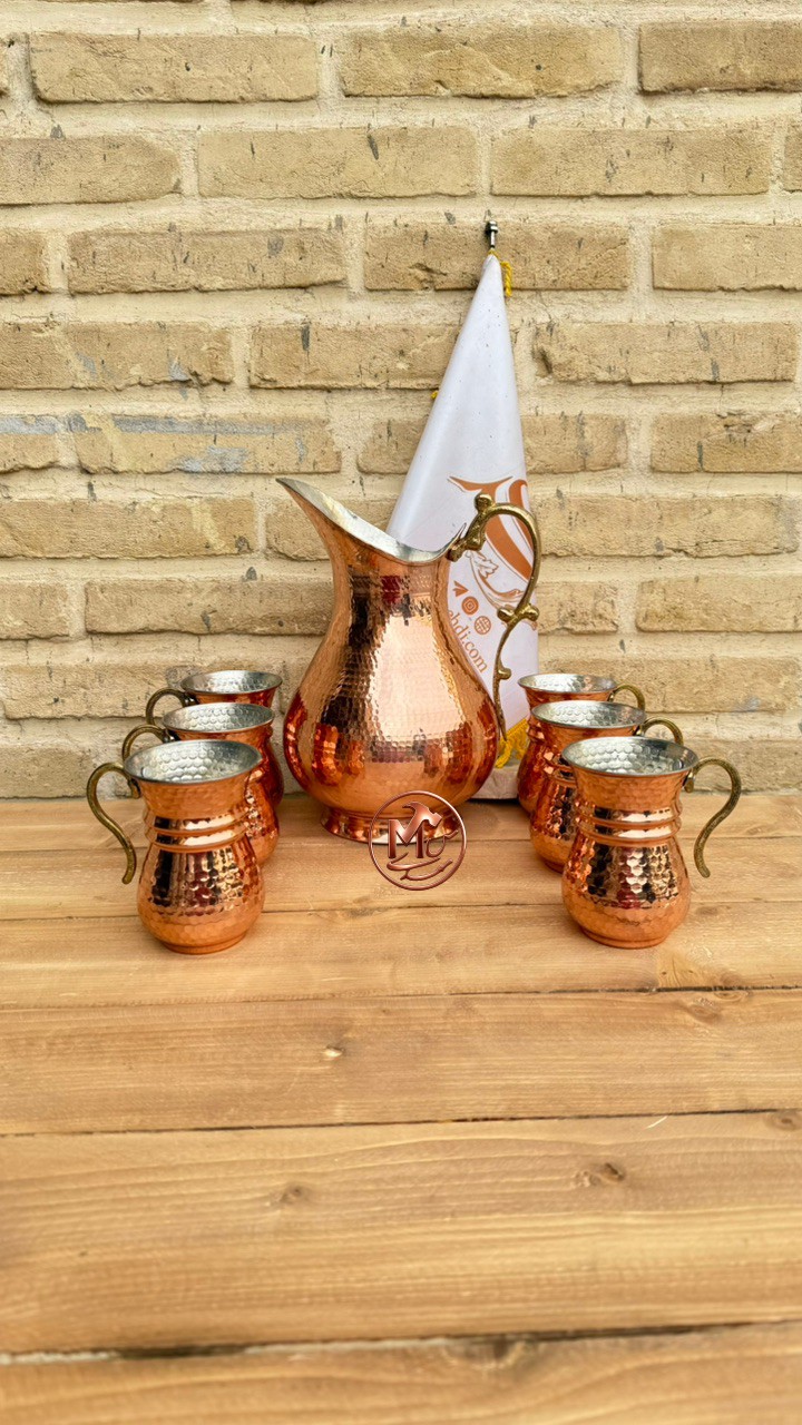 پارچ و لیوان مسی — تصویر ۳
