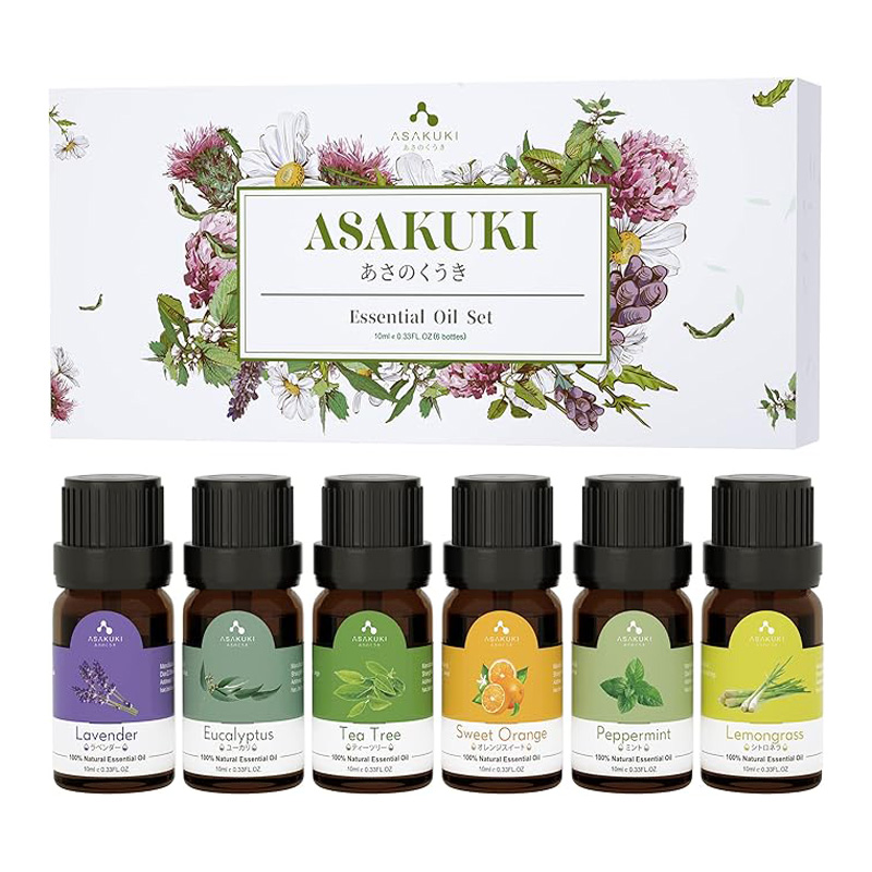 ASAKUKI Essential Oils Set – 6x10ml