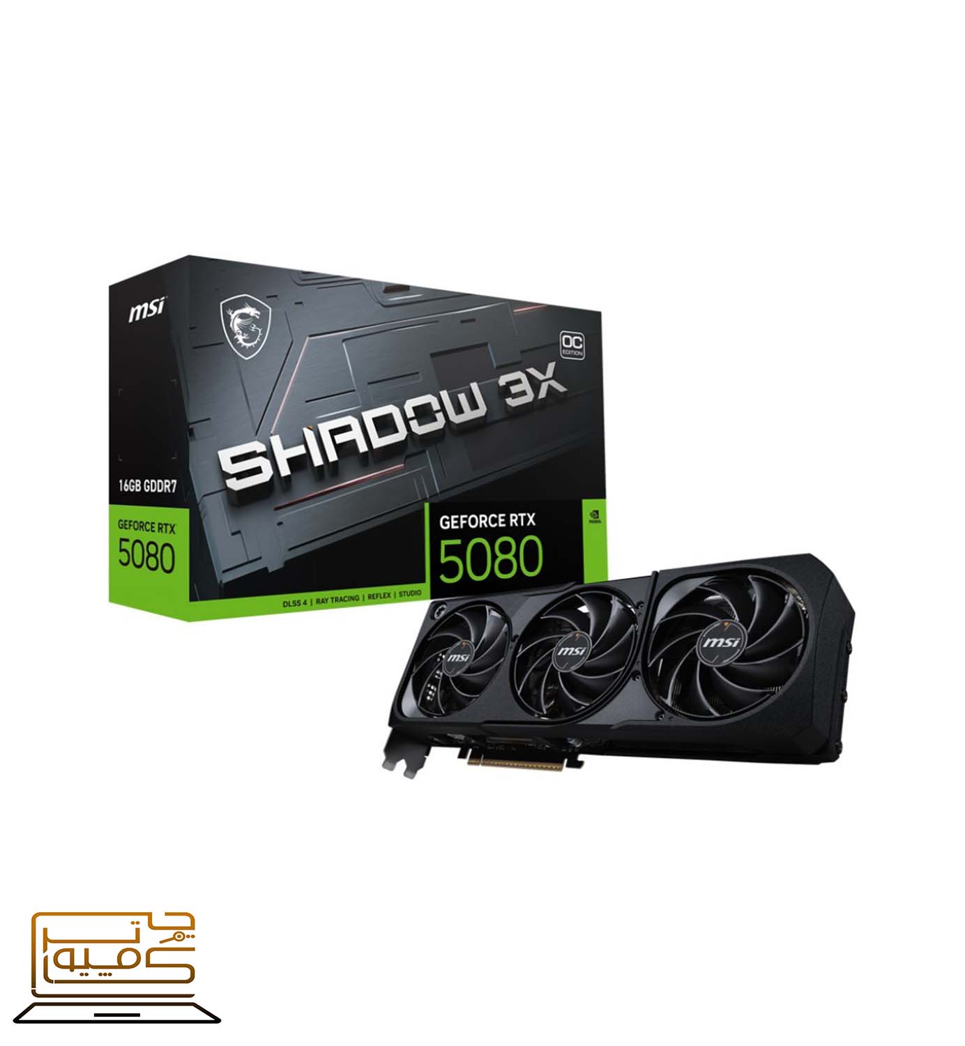 MSI RTX 5080 16GB SHADO 3X OC D7 کارت گرافیک ام اس آی