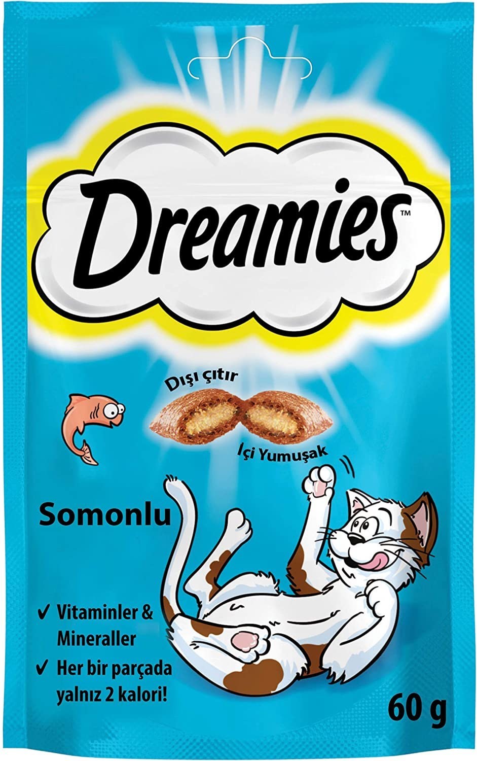 تشویقی گربه دریمیز با طعم ماهی سالمون Dreamies